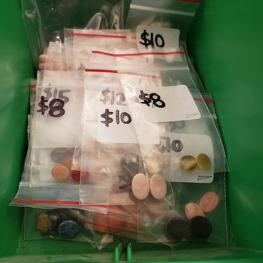 Cabochons ($2 each, in green bin)